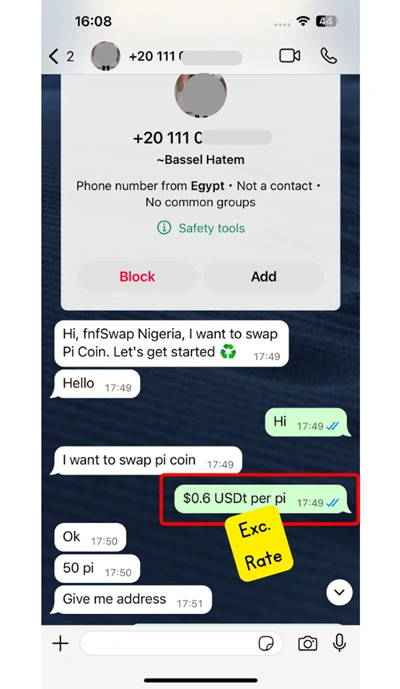 Pi coin withdrawal Egypt